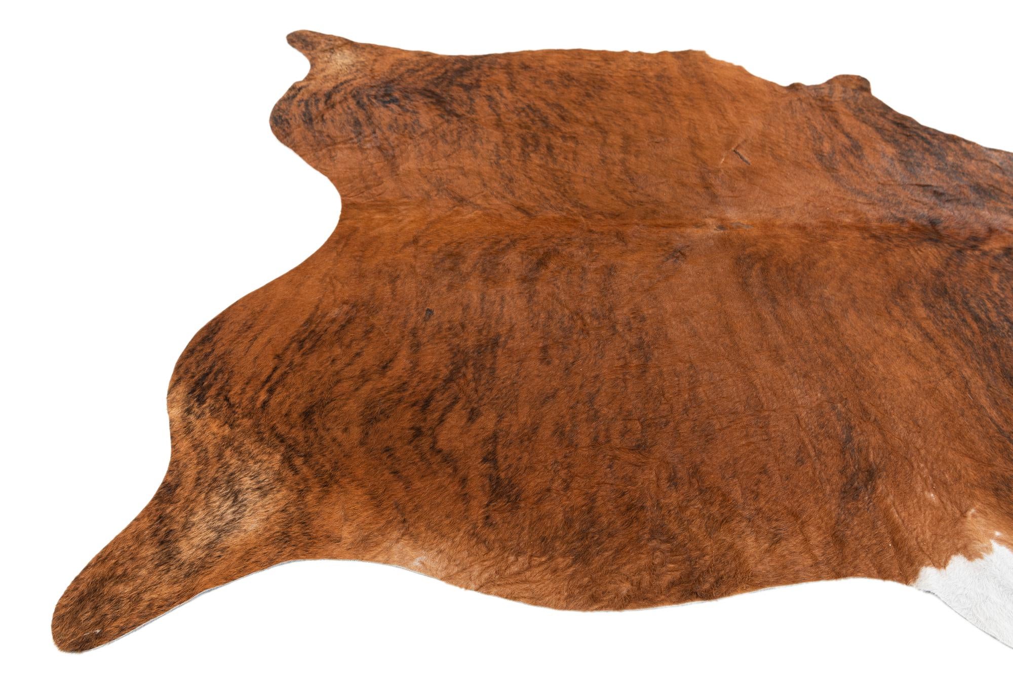 6' 1 x 6' 3 Cowhide Leather Square Rug