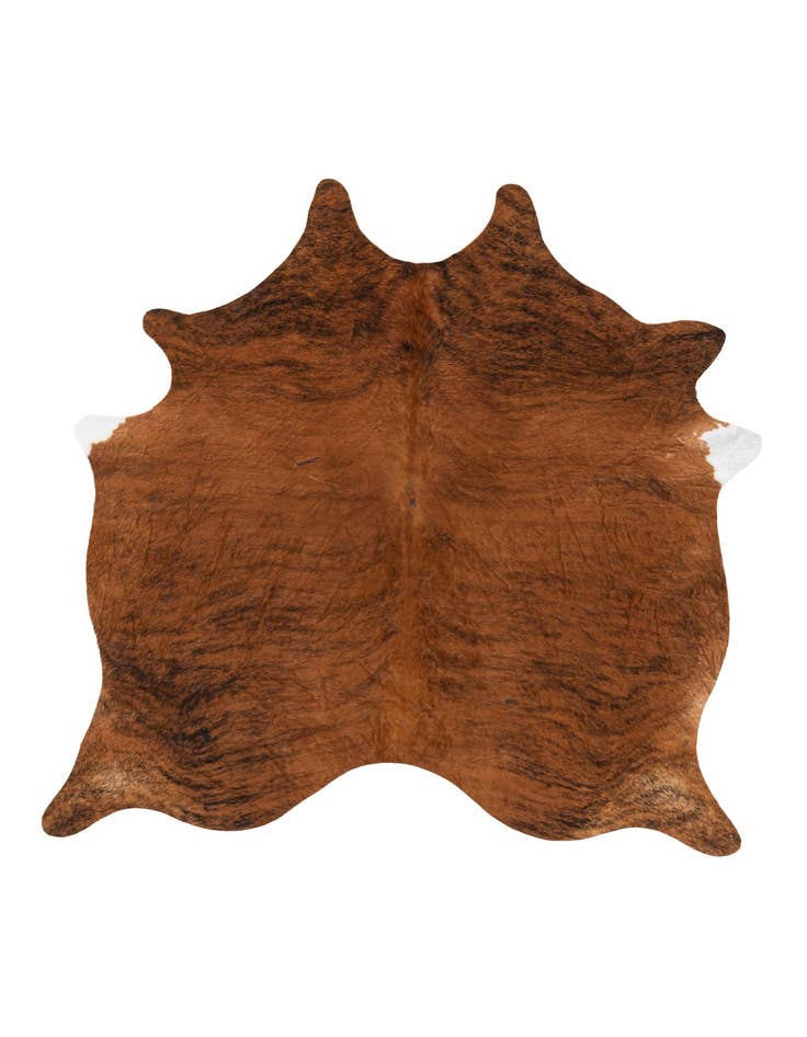 Detail image of 6' 1 x 6' 3 Cowhide Leather Square Rug