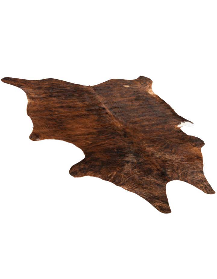 5' 8 x 5' 10 Cowhide Leather Square Rug