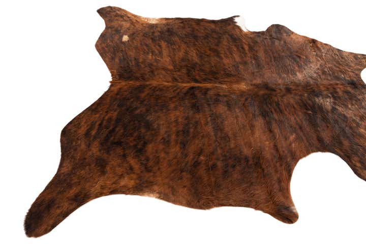 5' 8 x 5' 10 Cowhide Leather Square Rug