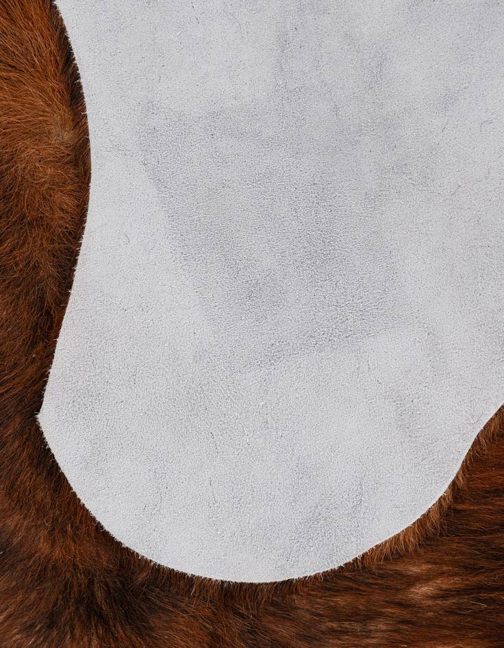 Detail image of 5' 8 x 5' 10 Cowhide Leather Square Rug