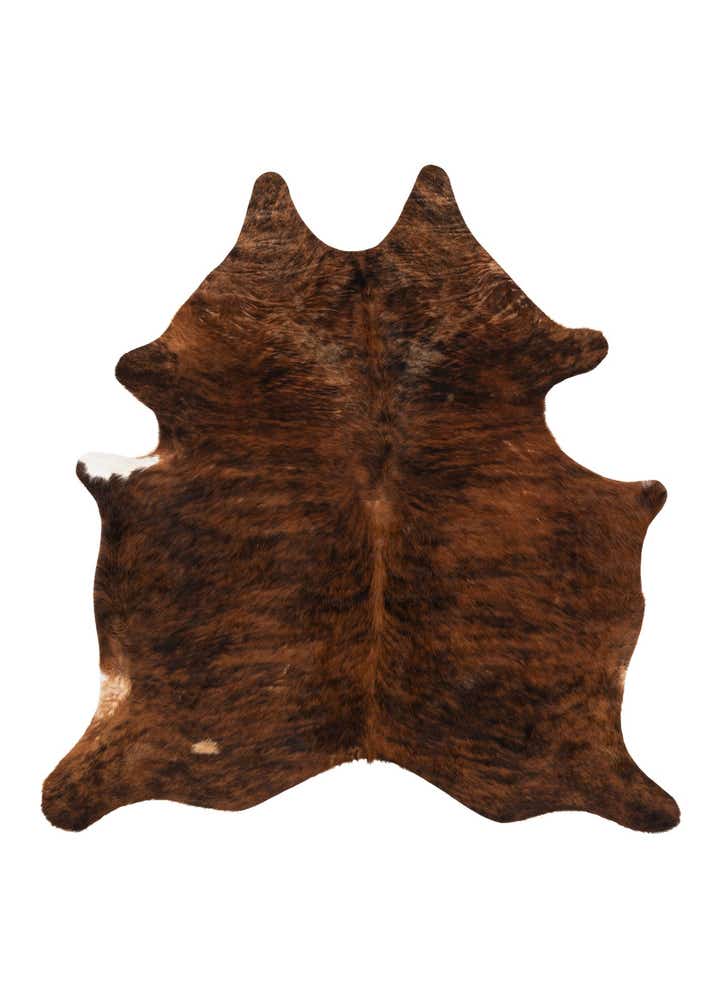 5' 8 x 5' 10 Cowhide Leather Square Rug