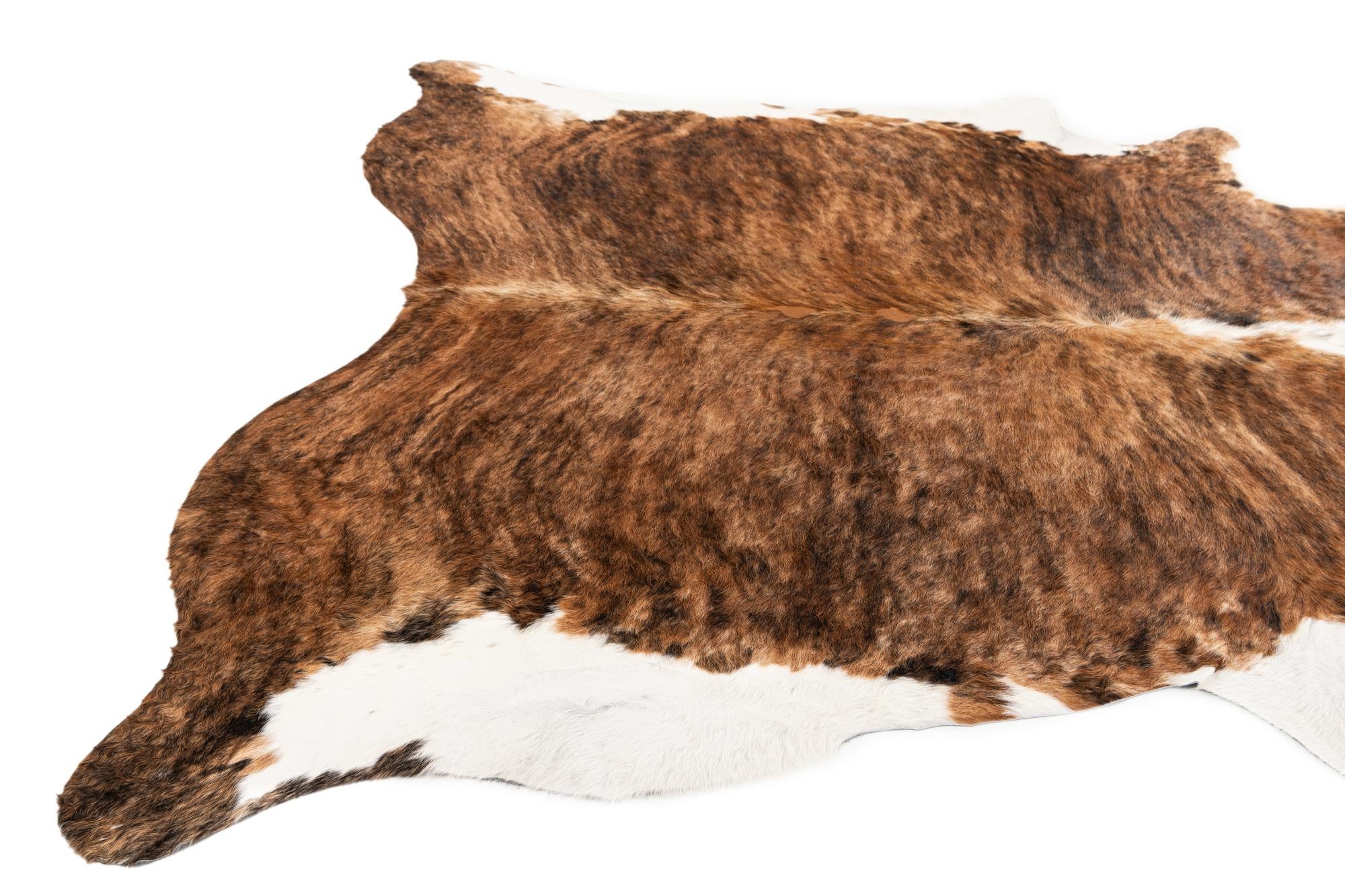 7' 5 x 7' 11 Cowhide Leather Square Rug