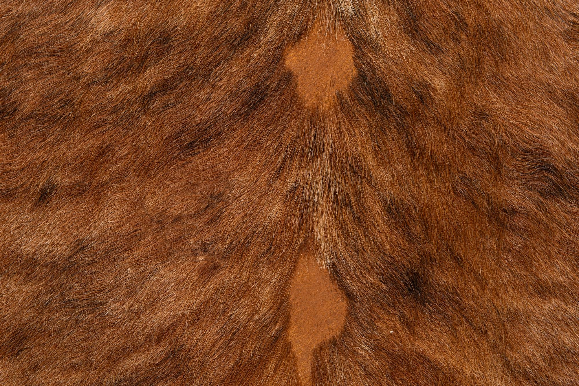 7' 5 x 7' 11 Cowhide Leather Square Rug