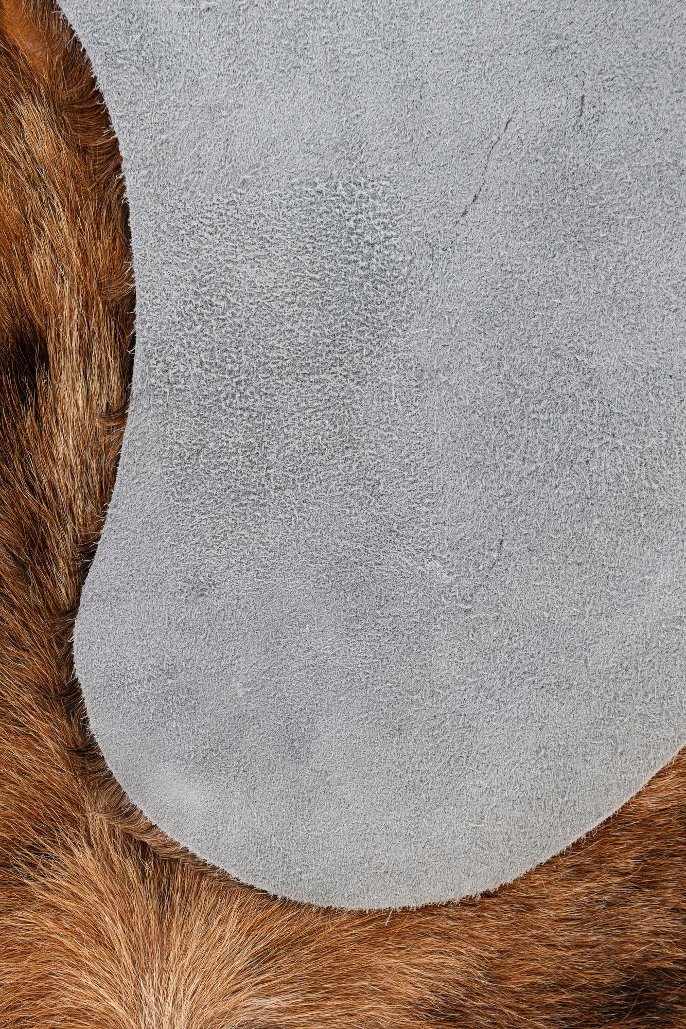 7' 5 x 7' 11 Cowhide Leather Square Rug