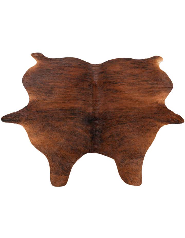 5' 1 x 5' 9 Cowhide Leather Square Rug