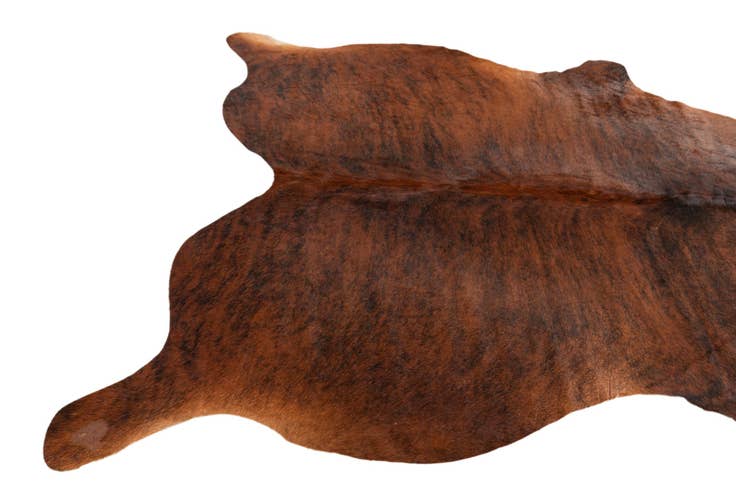 Detail image of 5' 1 x 5' 9 Cowhide Leather Square Rug