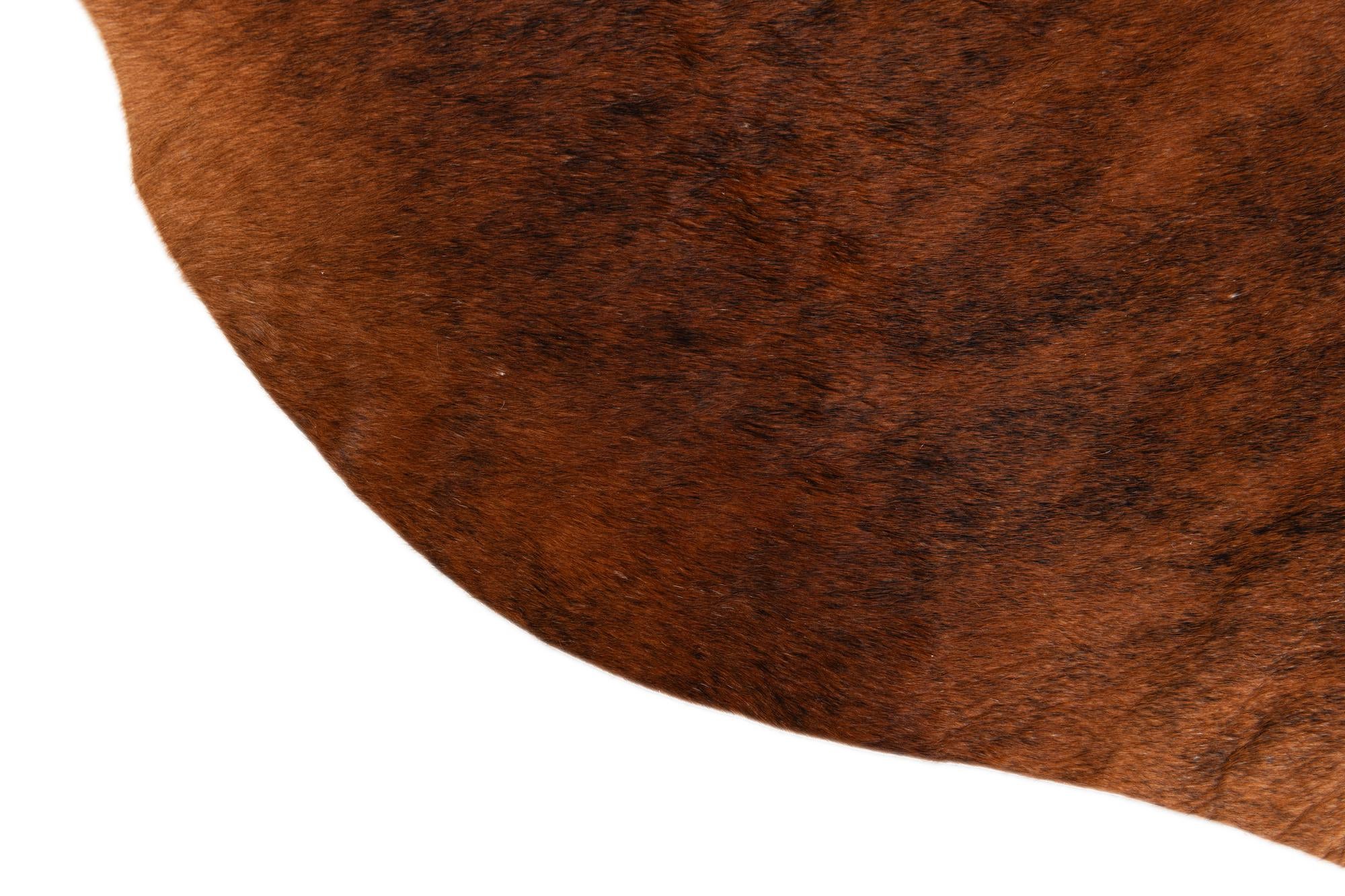 5' 1 x 5' 9 Cowhide Leather Square Rug