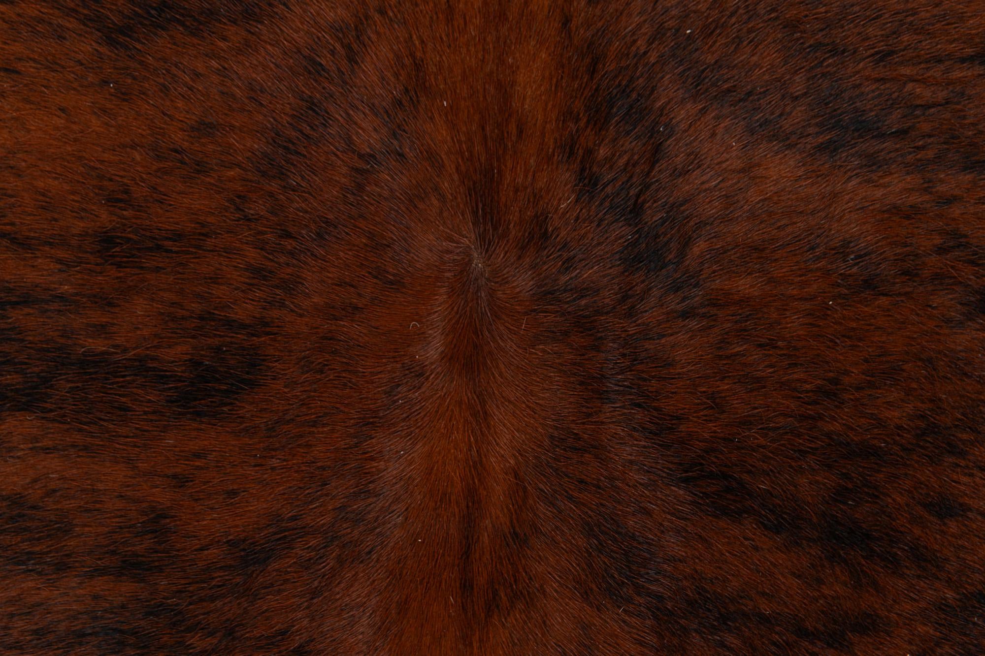 5' 1 x 5' 9 Cowhide Leather Square Rug