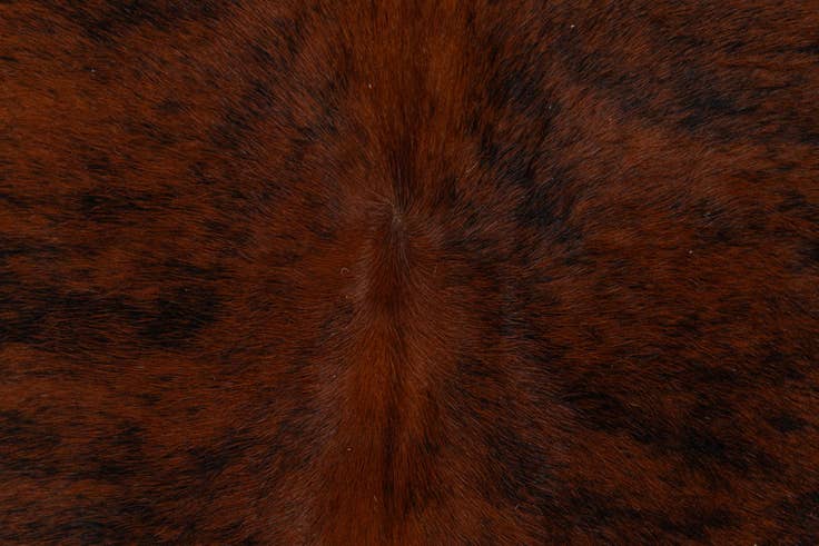 Detail image of 5' 1 x 5' 9 Cowhide Leather Square Rug