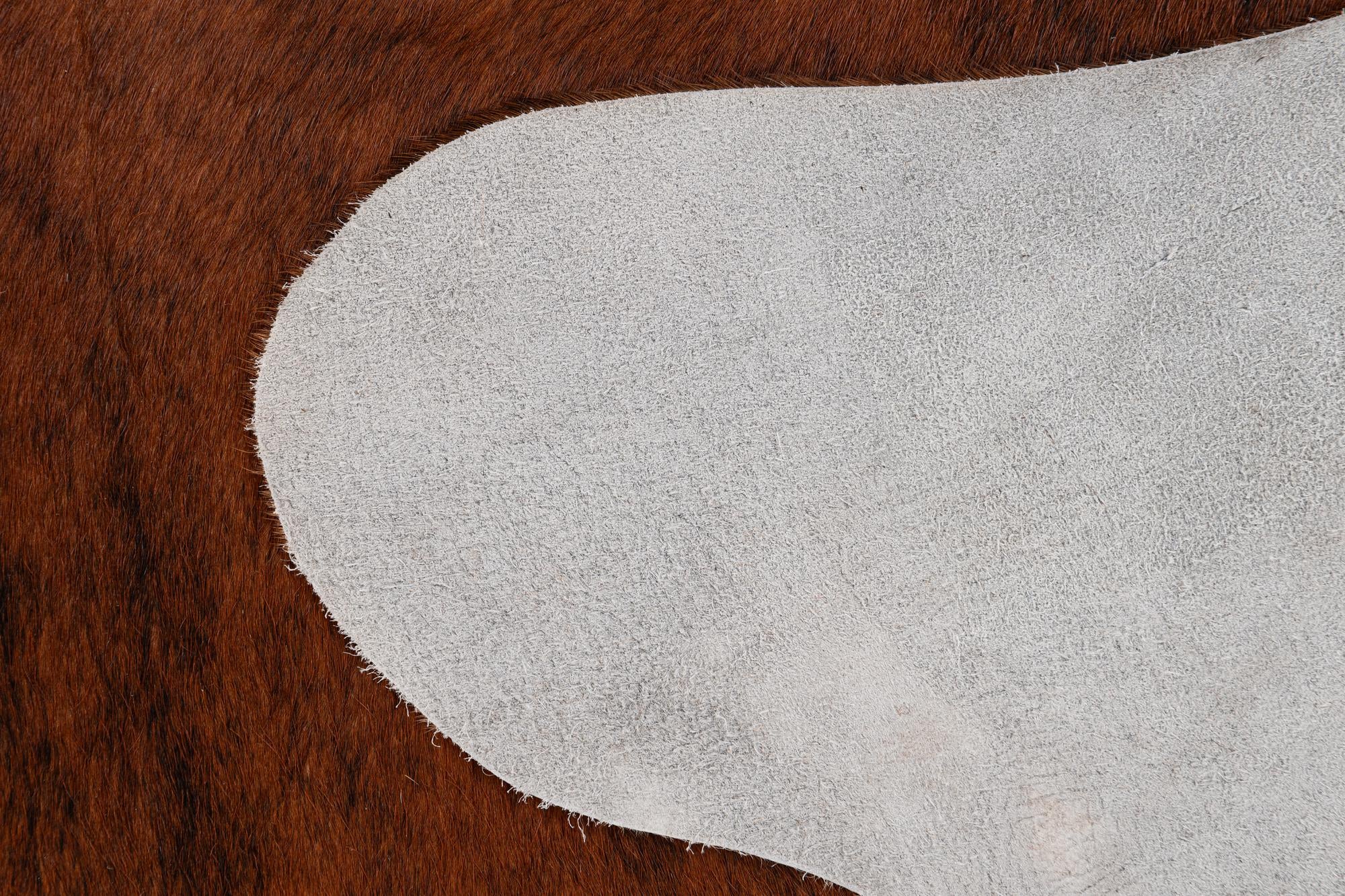 5' 1 x 5' 9 Cowhide Leather Square Rug