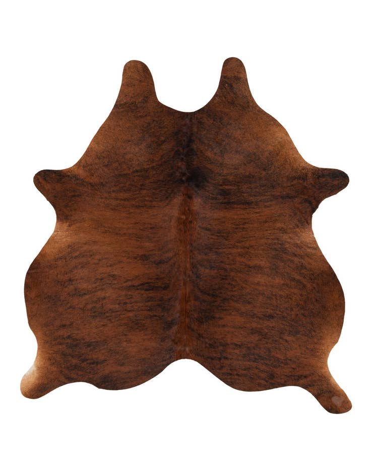 Detail image of 5' 1 x 5' 9 Cowhide Leather Square Rug