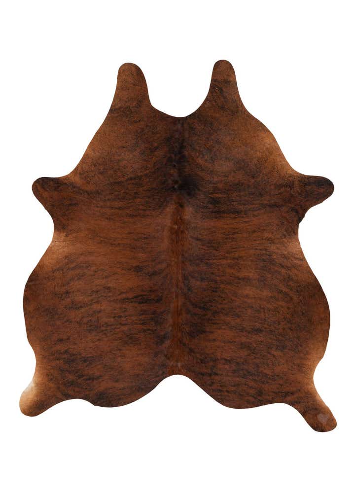 5' 1 x 5' 9 Cowhide Leather Square Rug