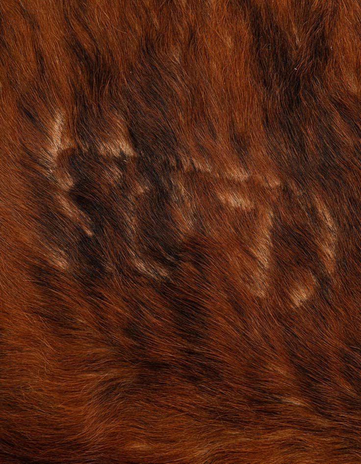 Detail image of 6' 3 x 7' 1 Cowhide Leather Square Rug