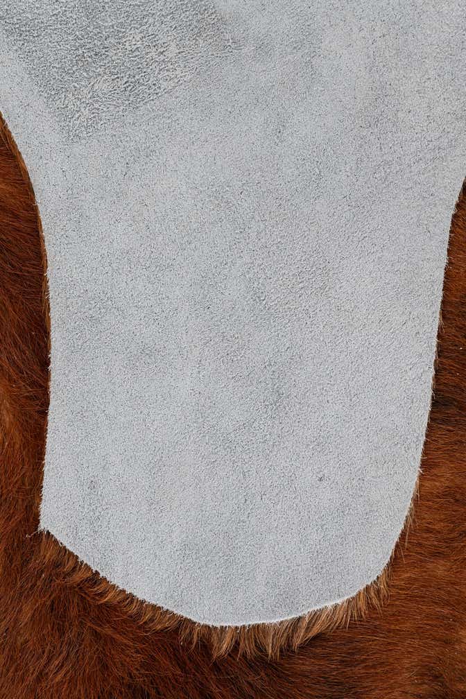 6' 3 x 7' 1 Cowhide Leather Square Rug