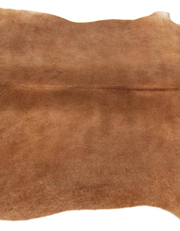 Detail image of 5' 4 x 5' 9 Cowhide Leather Square Rug