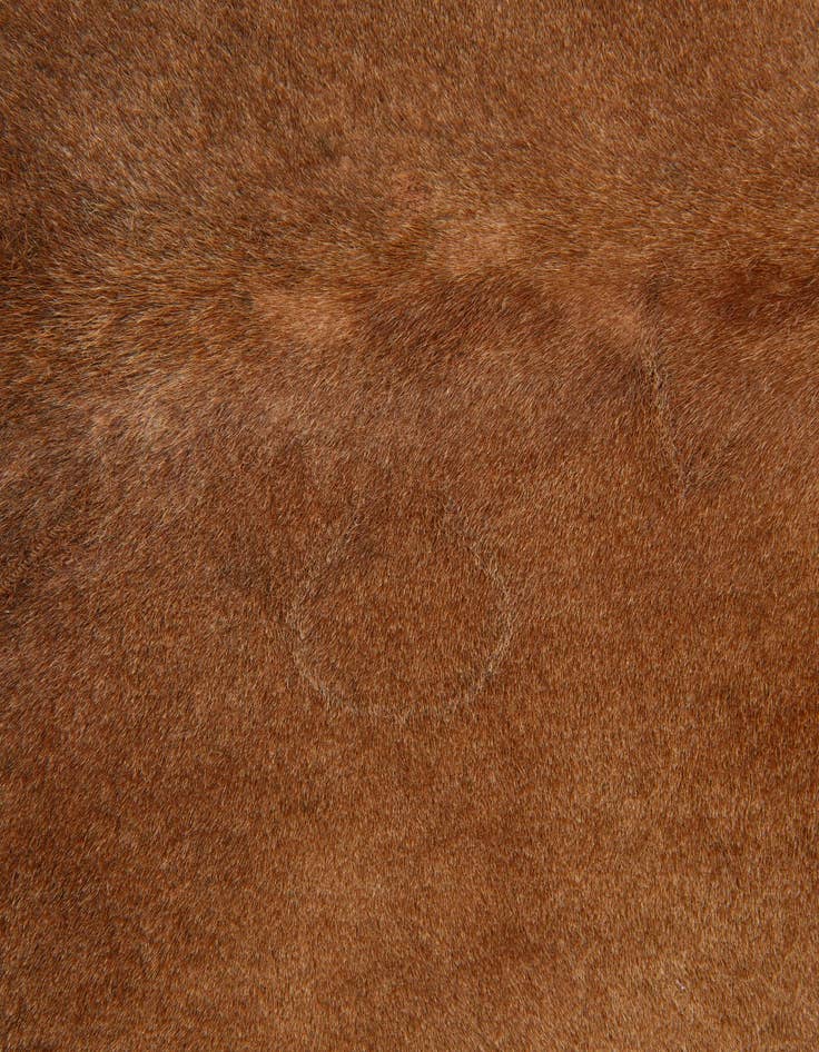 Detail image of 5' 4 x 5' 9 Cowhide Leather Square Rug