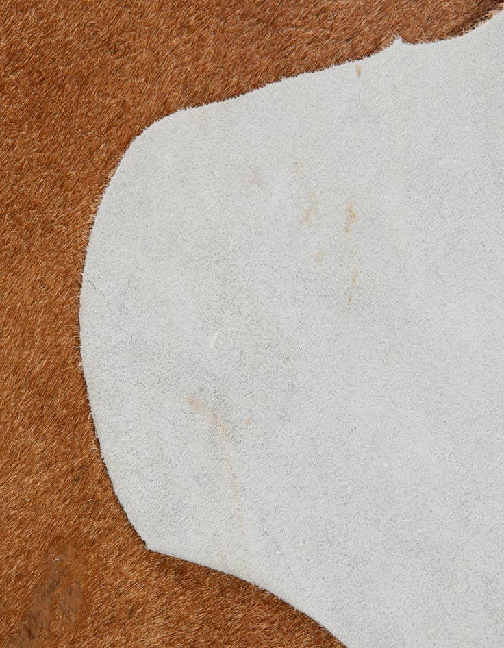 Detail image of 5' 4 x 5' 9 Cowhide Leather Square Rug