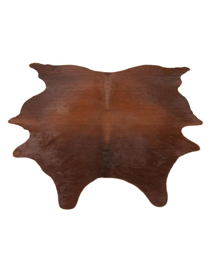 6' 1 x 6' 5 Cowhide Leather Square Rug