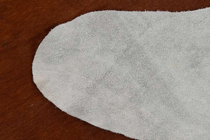 6' 1 x 6' 5 Cowhide Leather Square Rug