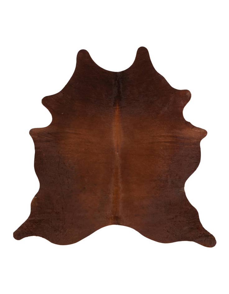 Detail image of 6' 1 x 6' 5 Cowhide Leather Square Rug