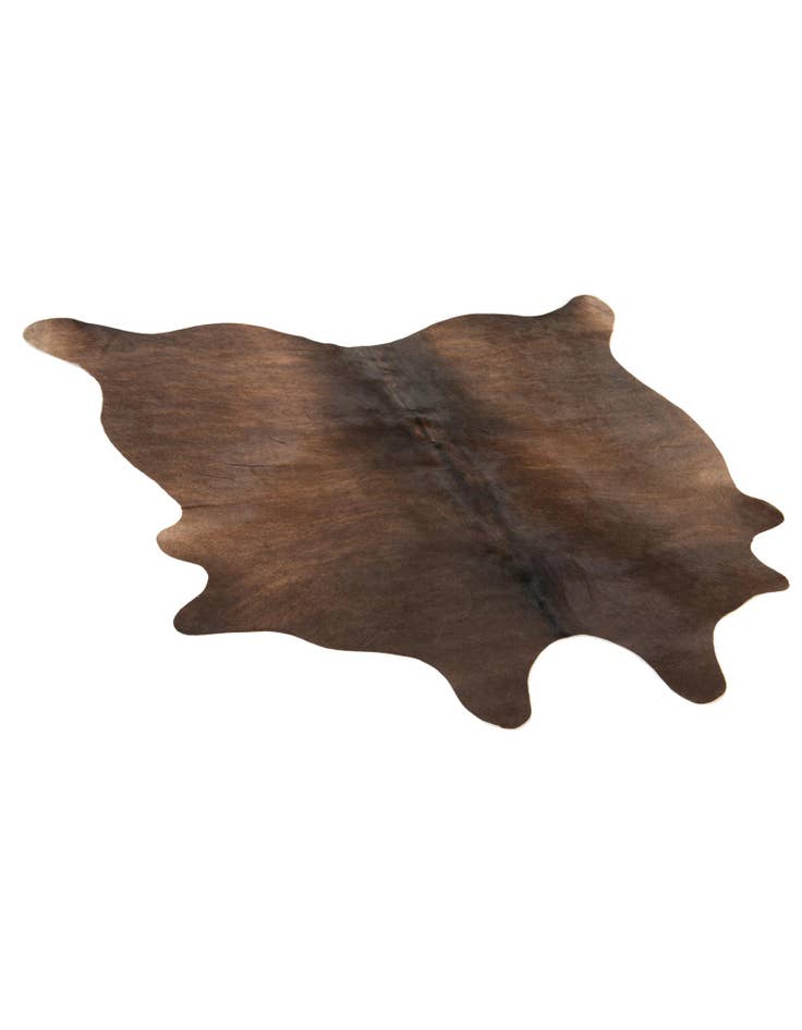 Detail image of 4' 2 x 5' Cowhide Leather Square Rug