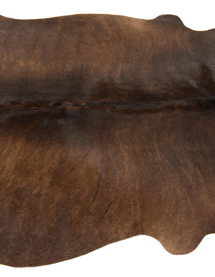 Detail image of 4' 2 x 5' Cowhide Leather Square Rug