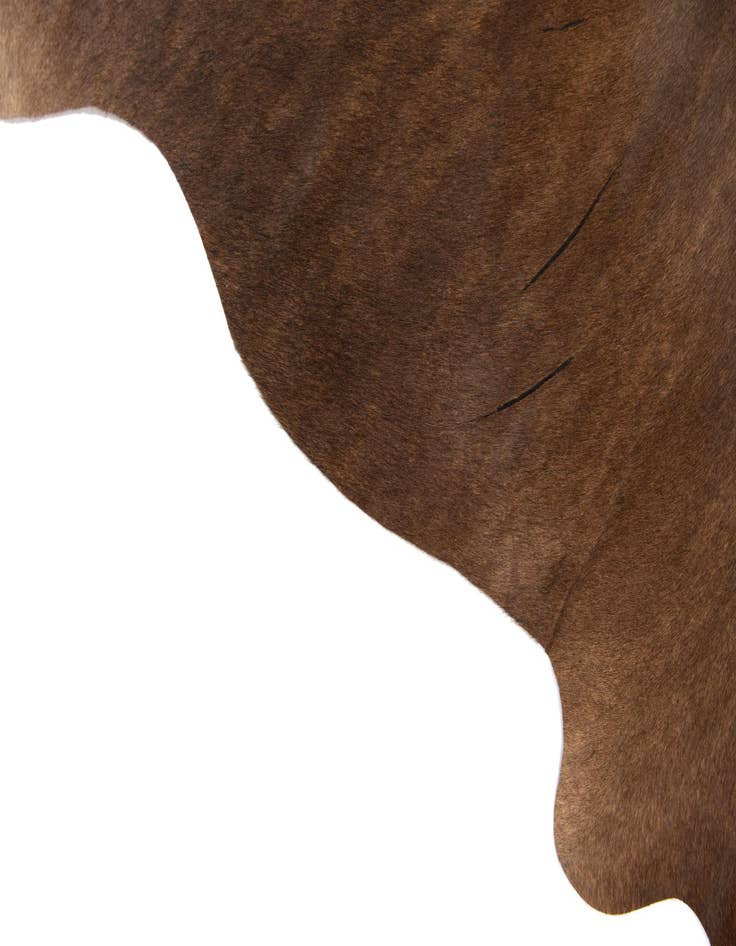 Detail image of 4' 2 x 5' Cowhide Leather Square Rug