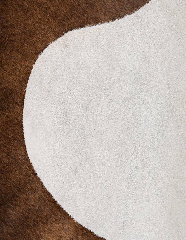 Detail image of 4' 2 x 5' Cowhide Leather Square Rug