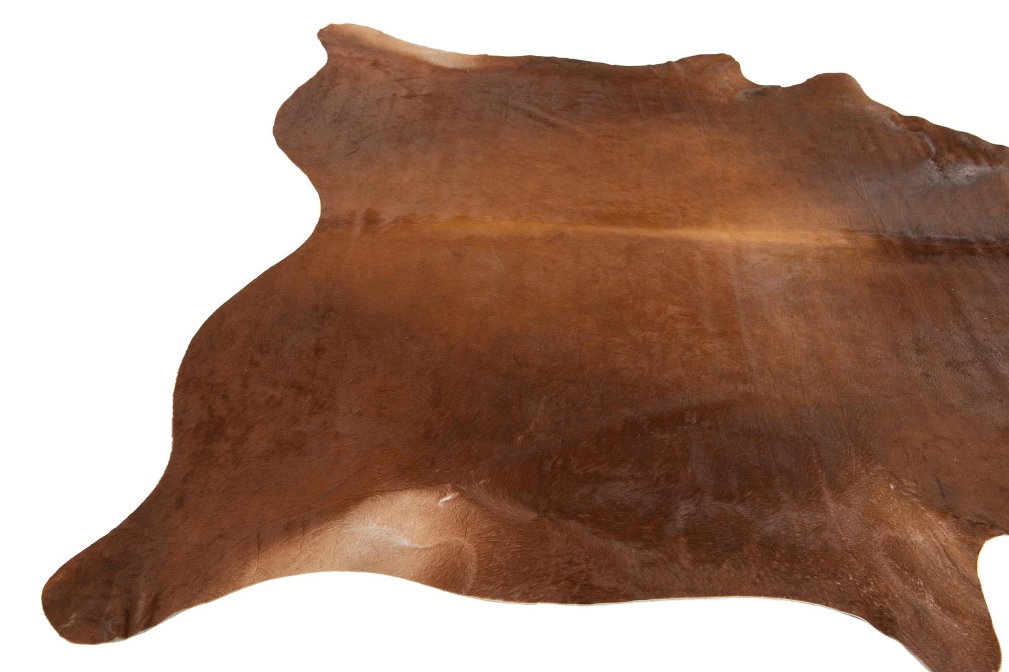 7' x 7' 5 Cowhide Leather Square Rug