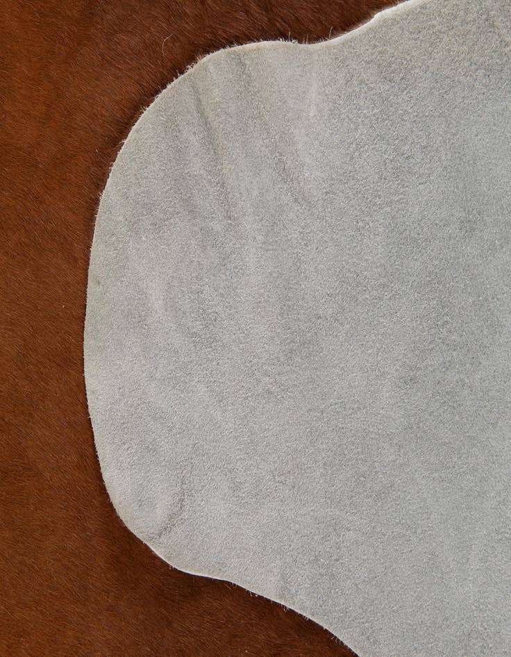 Detail image of 7' x 7' 5 Cowhide Leather Square Rug