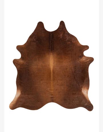 7' x 7' 5 Cowhide Leather Square Rug
