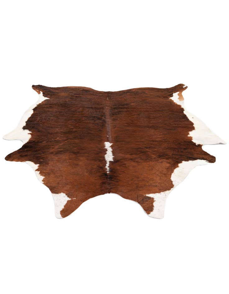 Detail image of 7' 2 x 7' 4 Cowhide Leather Square Rug