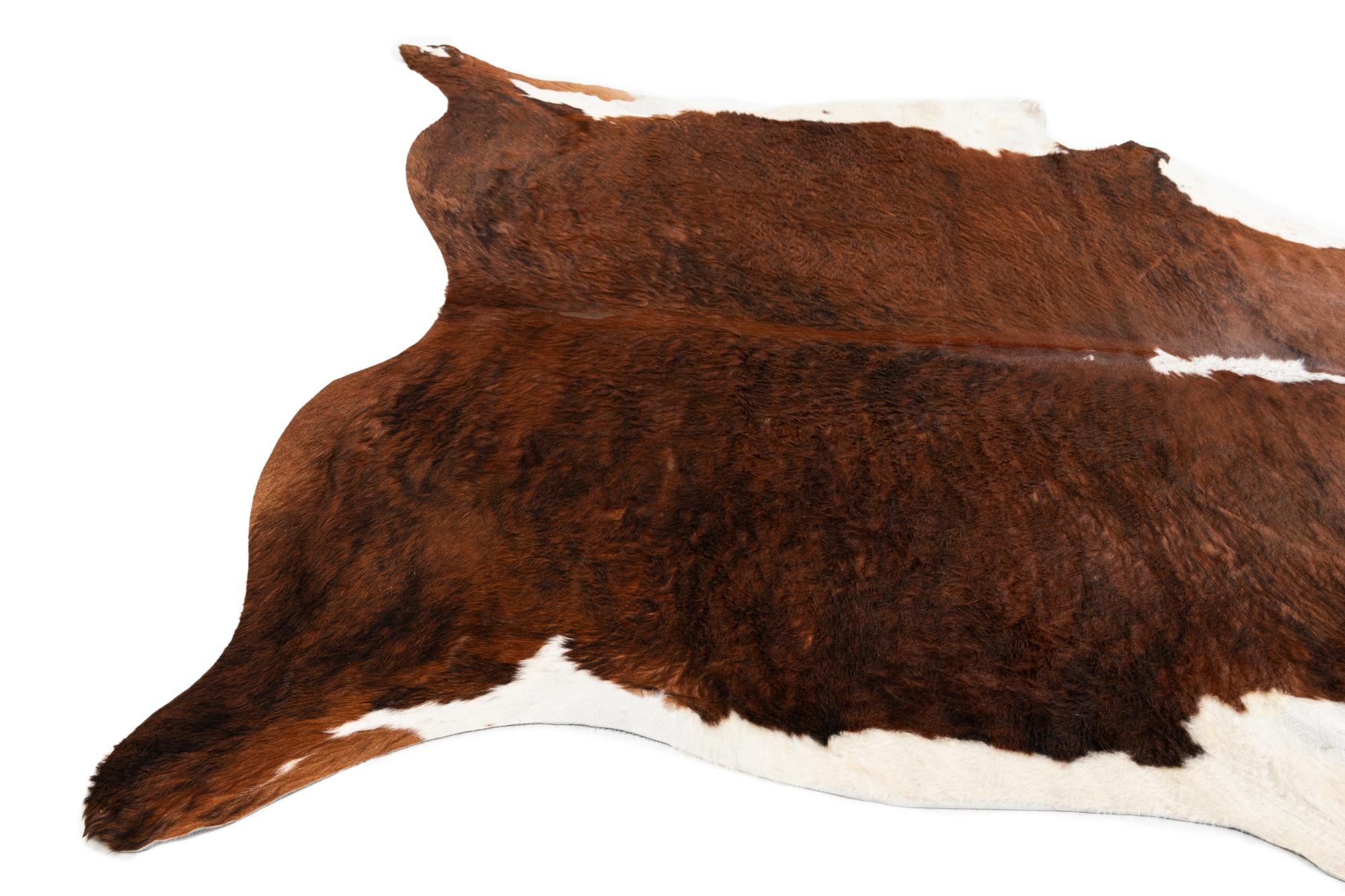 7' 2 x 7' 4 Cowhide Leather Square Rug