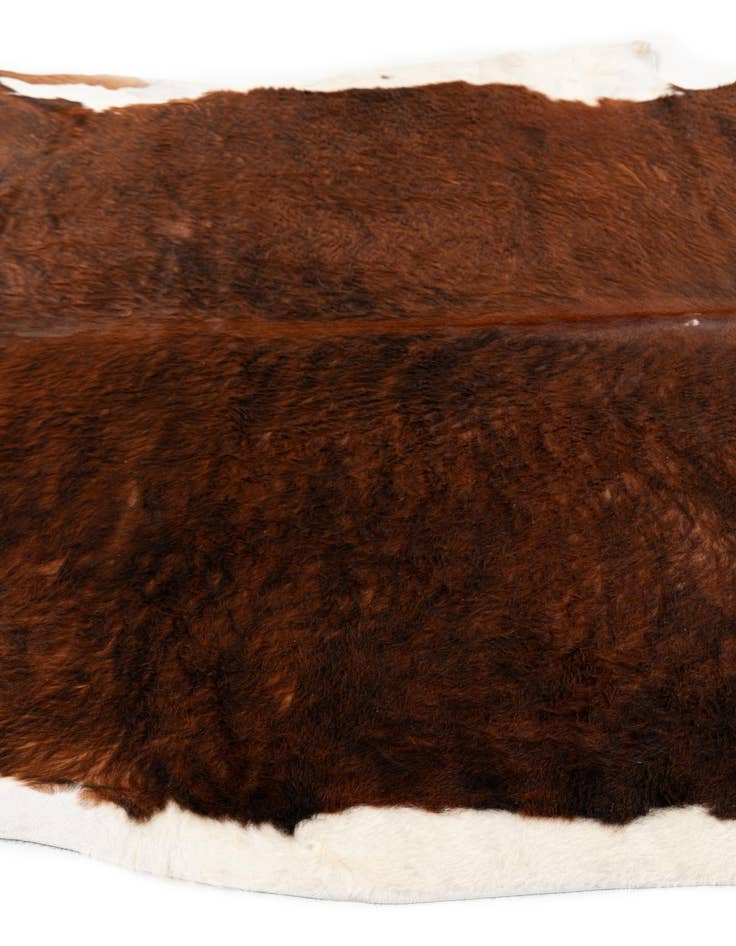 Detail image of 7' 2 x 7' 4 Cowhide Leather Square Rug
