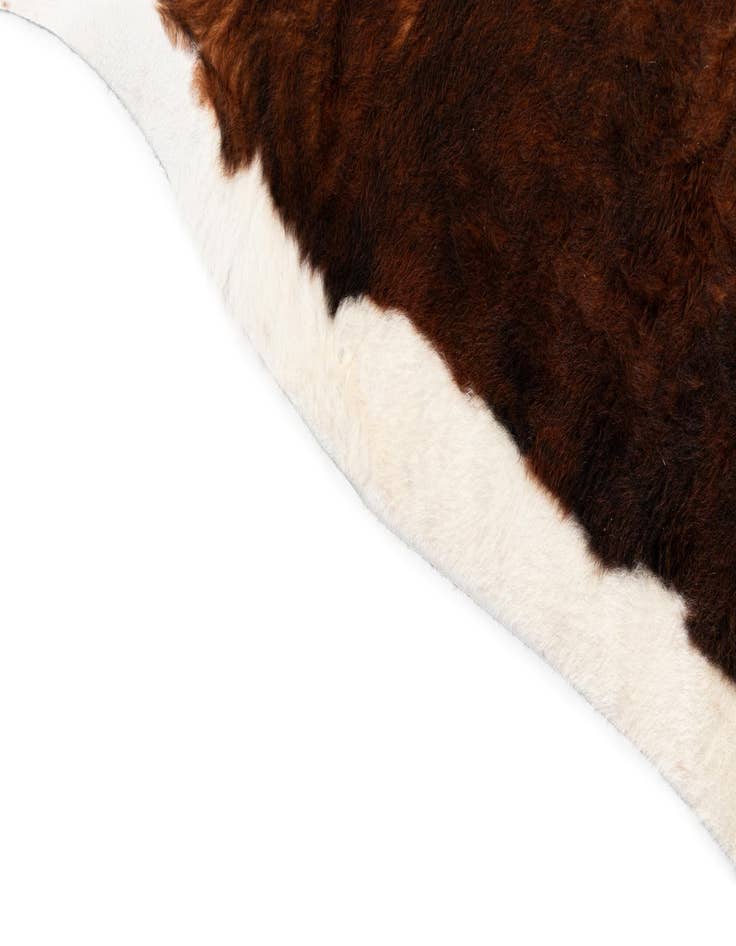 Detail image of 7' 2 x 7' 4 Cowhide Leather Square Rug