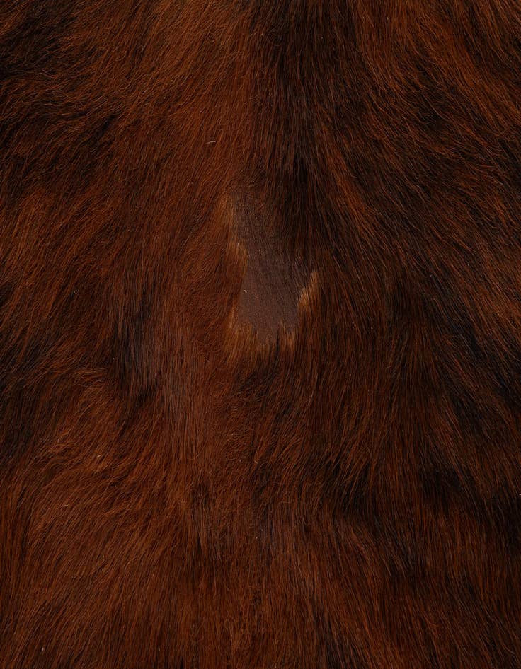 Detail image of 6' 3 x 6' 3 Cowhide Leather Square Rug