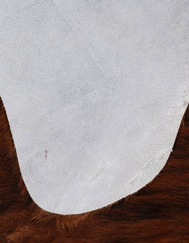 Detail image of 6' 3 x 6' 3 Cowhide Leather Square Rug