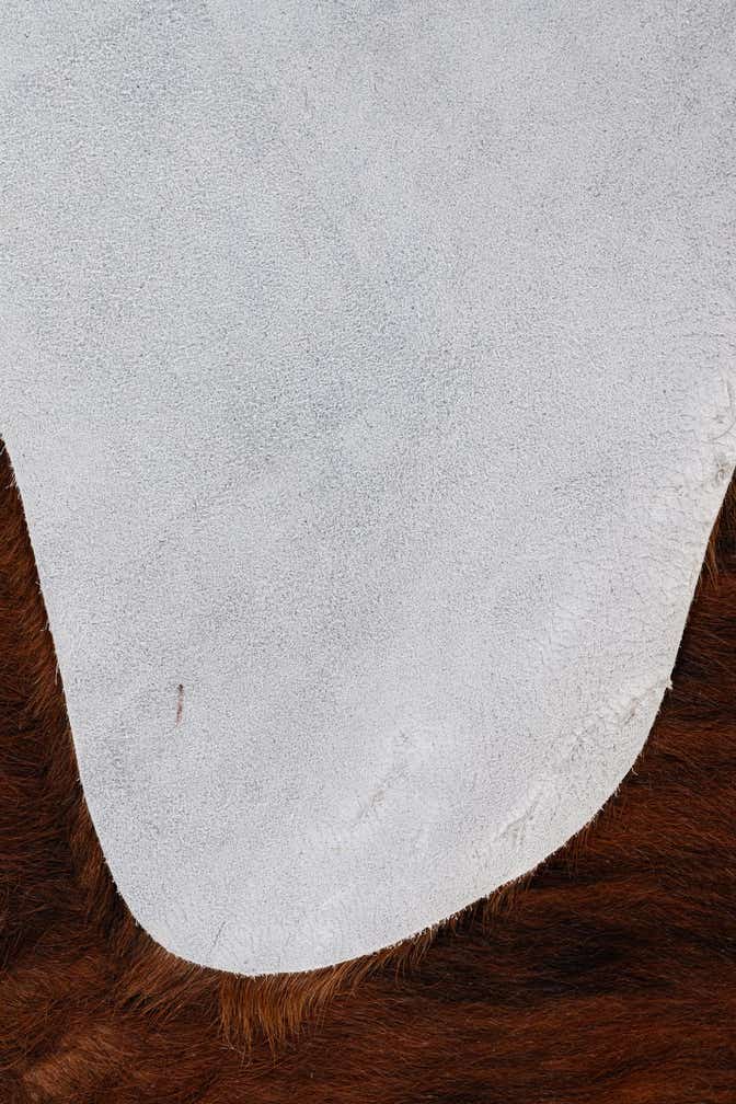 6' 3 x 6' 3 Cowhide Leather Square Rug