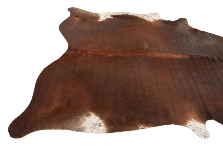 6' 7 x 7' 3 Cowhide Leather Square Rug