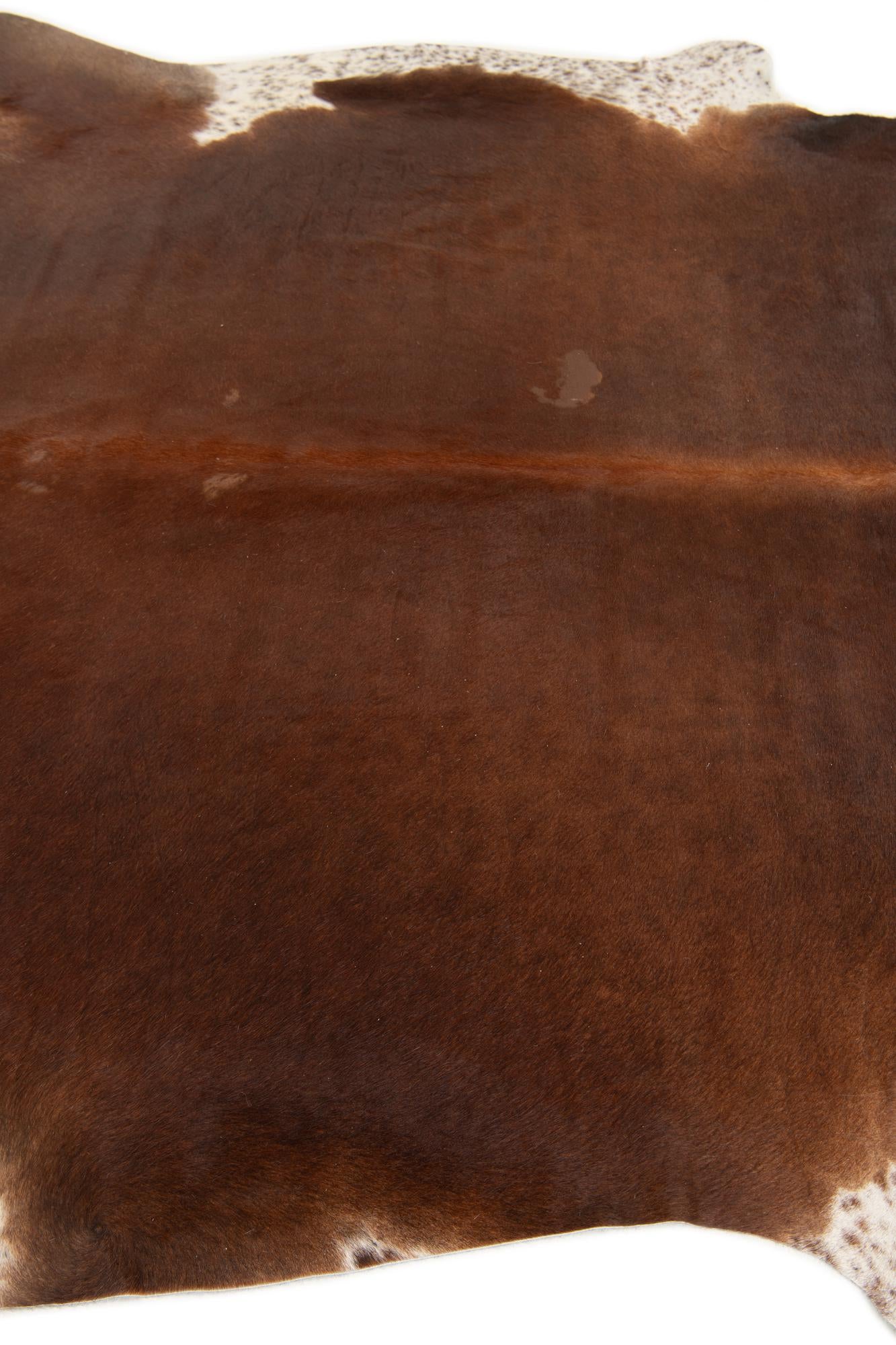 6' 7 x 7' 3 Cowhide Leather Square Rug