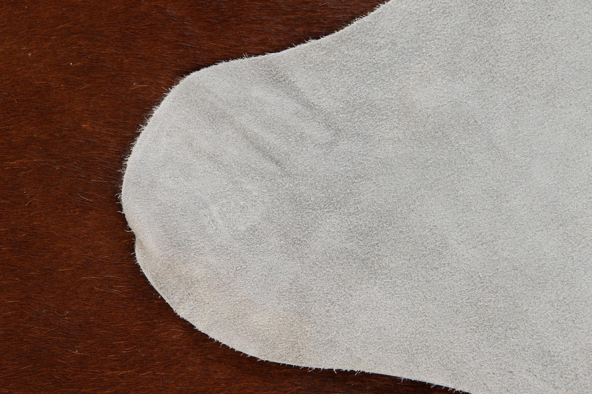 6' 7 x 7' 3 Cowhide Leather Square Rug