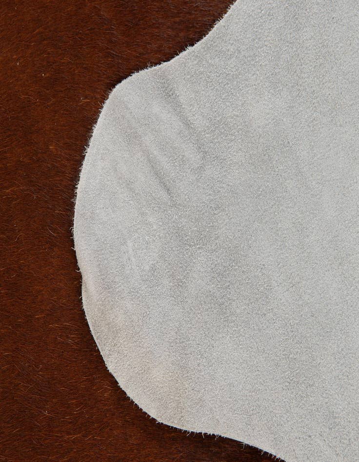 Detail image of 6' 7 x 7' 3 Cowhide Leather Square Rug