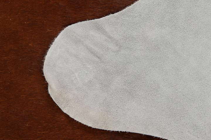6' 7 x 7' 3 Cowhide Leather Square Rug