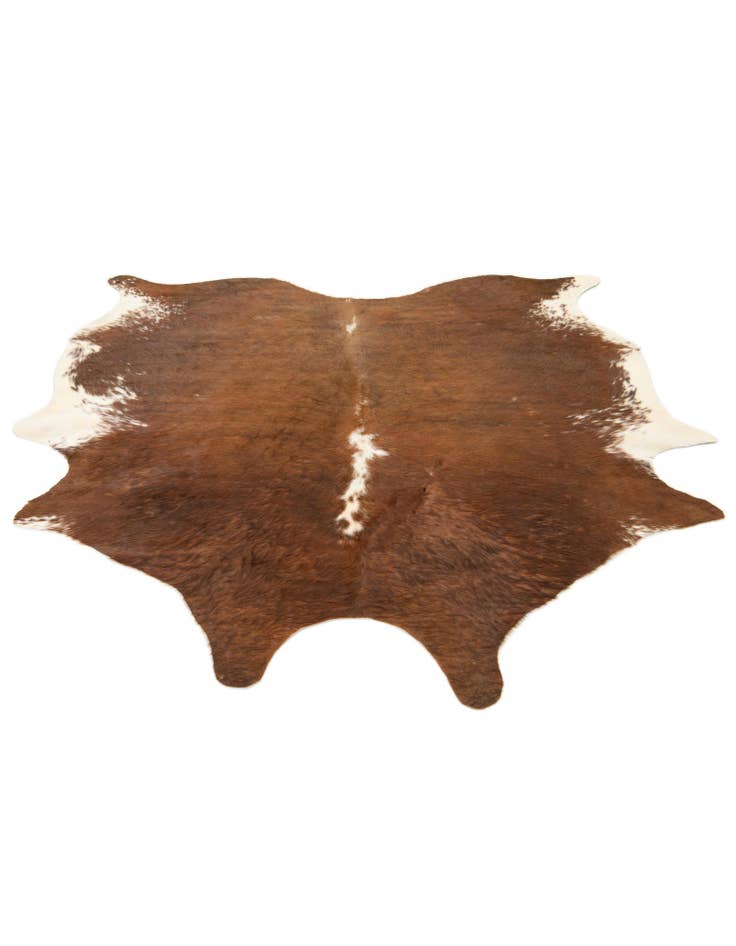 Detail image of 6' 3 x 6' 8 Cowhide Leather Square Rug