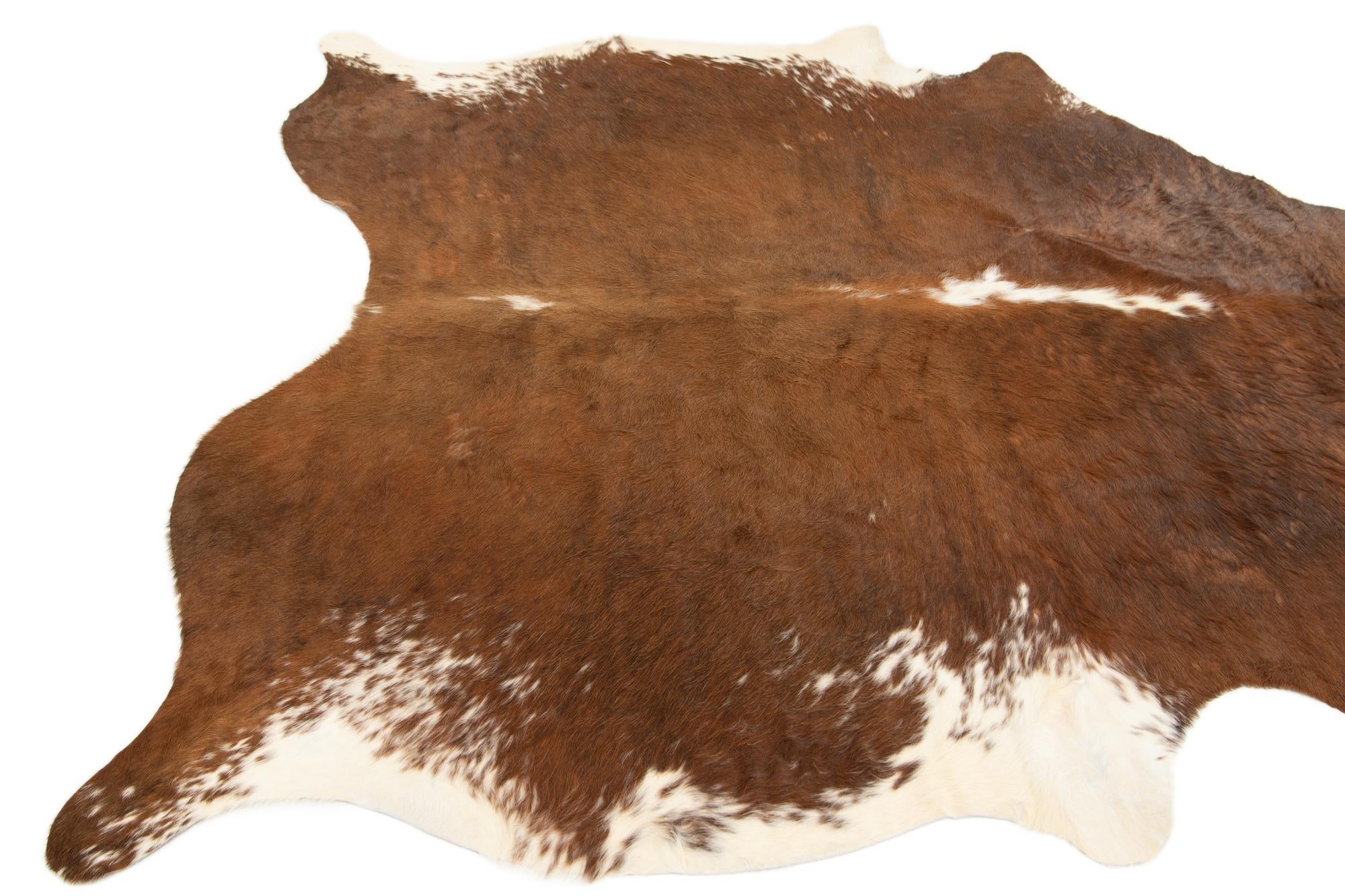 6' 3 x 6' 8 Cowhide Leather Square Rug