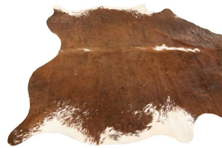 6' 3 x 6' 8 Cowhide Leather Square Rug