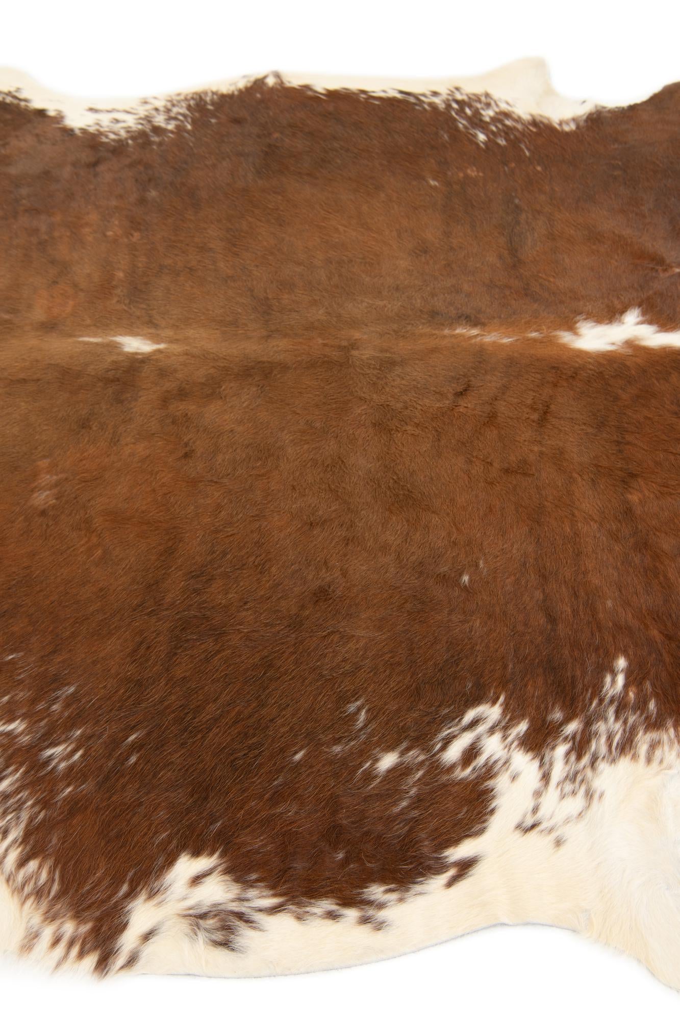 6' 3 x 6' 8 Cowhide Leather Square Rug