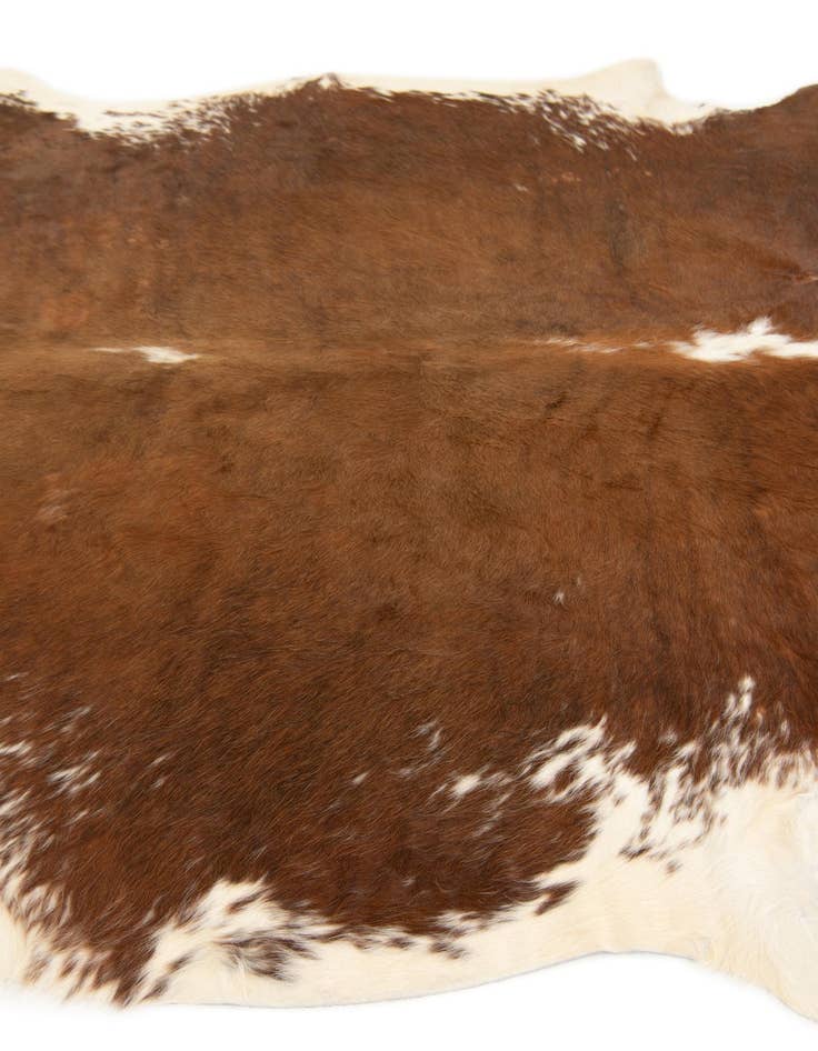 Detail image of 6' 3 x 6' 8 Cowhide Leather Square Rug