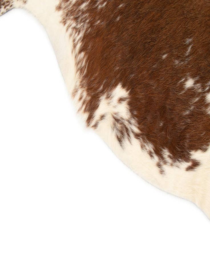 Detail image of 6' 3 x 6' 8 Cowhide Leather Square Rug